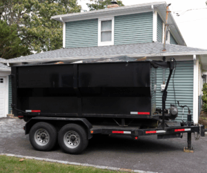 junk removal in front of home